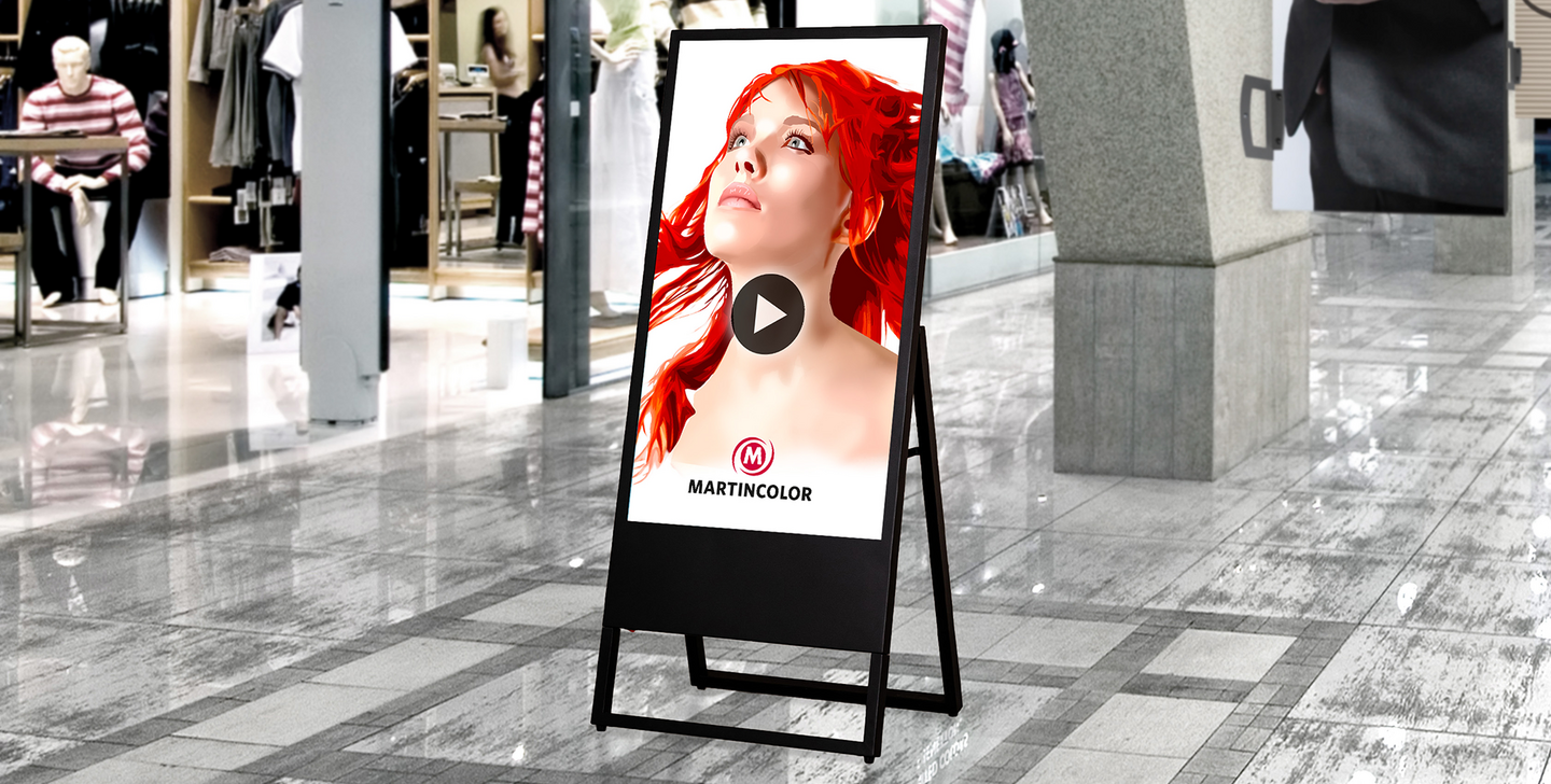 Digital customer stopper in front of the store Digital customer stopper in front of the store
